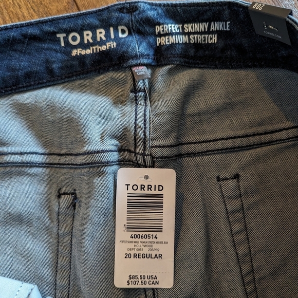 Torrid Perfect Skinny Ankle Premium Stretch Mid-Rise Jean Size 20 - Picture 10 of 10